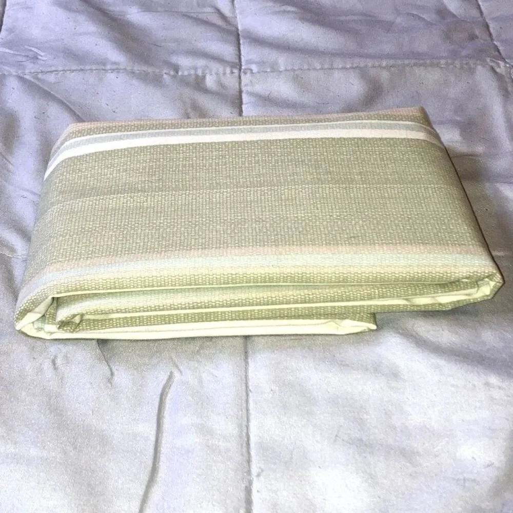 TOMMY BAHAMA Green Tan Serenity Cotton Striped King Pillow Sham 40 x 24 inches